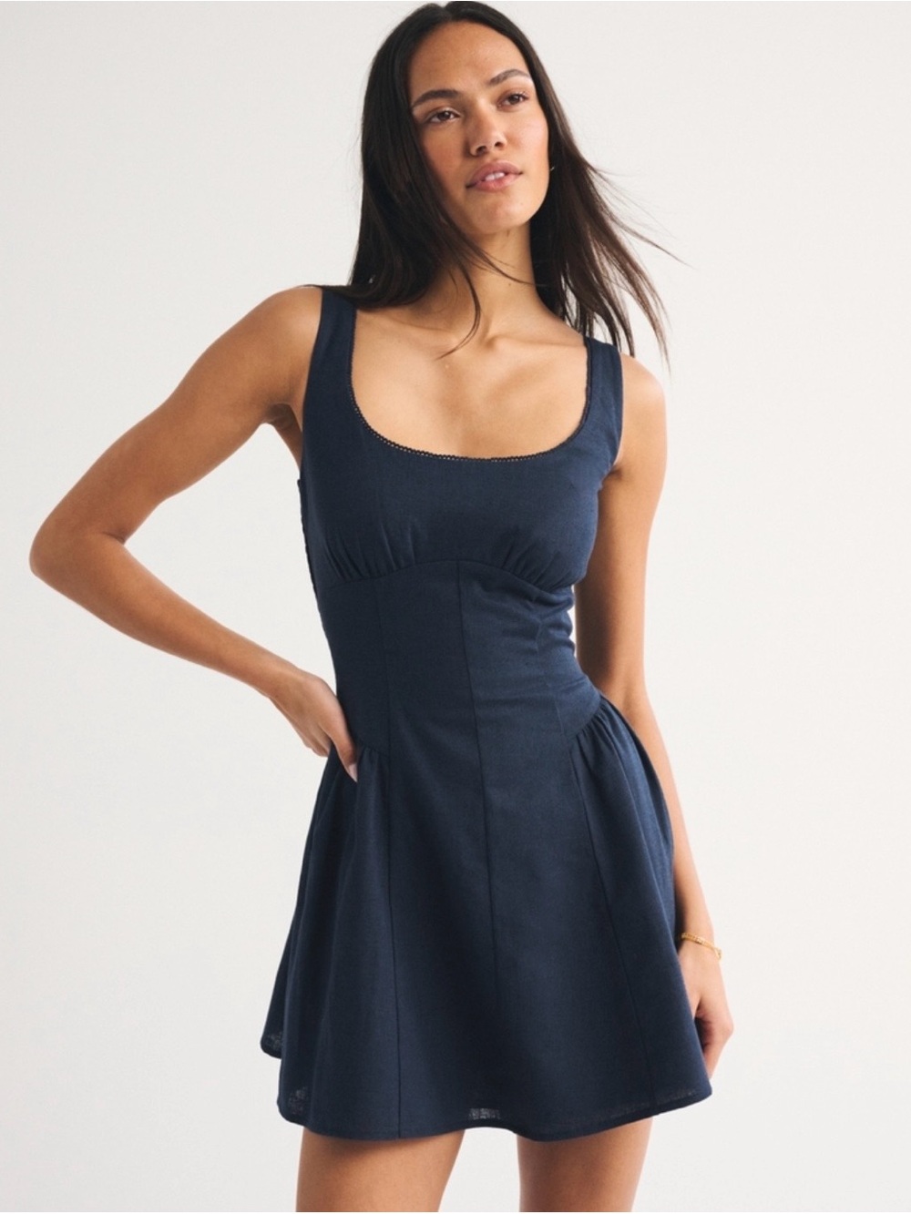 Abercrombie Linen-Blend Dylan Bra-Free Mini Dress